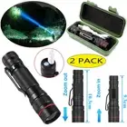 2 Packs Light Torch USB Rechargeable 1200000lm Super Bright LED Flashlight Lamp
