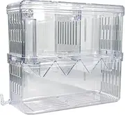 Fish Breeding Box Fish Isolation Box Fish Isolation Hatchery,1Pc Fish Breeding Box Fish Isolation Box,Aquarium Hatchery Incubator Breeder Box,Acrylic Hatchery Incubator Tank Fish Tank Divider (Large)