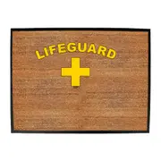Lifeguard Yellow - Funny Novelty Doormat Man Cave Floor mat