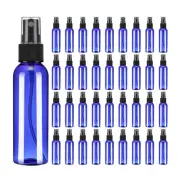 100Pack Spray Bottles, 2 Oz/60ML Reusable Clear Empty Mist Plastic, Blue Black