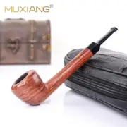 Handmade Tobacco Pipe Rosewood Smooth Smoking Pipe Fit 3mm Filter Acrylic Stem