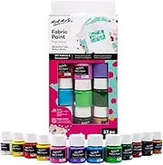 Mont Marte Fabric Paint 12-Pieces Set, 20 ml