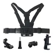 Mobile Phone Chest Mount Harness Strap Holder with Rotating Phone Clip