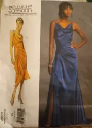 OOP Vogue Patterns V1031 Sassoon PLUS SIZE Evening Dress Two Lengths 18 29 22