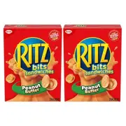 RITZ BITS Peanut Butter Sandwich Crackers 6.3 Ounce Pack of 2 Snacks
