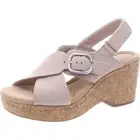 Clarks Womens Giselle Dove Cork Buckle Slingback Sandals Shoes BHFO 2347