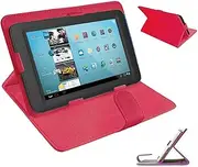 Universal Case for All 10 inch Tablet,Cover for 10.1 inch Tab, Travel Portable Protective Folio Leather Stand Shell for All Kinds of 9.6-10.5 inch Android/iOS/Windows Tablet (Red)