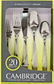 CAMBRIDGE MERCADO SAND 20 Pc FLATWARE SET SERVICE FOR 4 NEW IN BOX