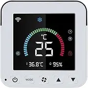 WiFi Thermostat Air Conditioner Temperature Humidity Controller USB Power LCD Touch Screen Central Air Conditioning Controller(1 Pcs)