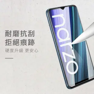 Realme Narzo 50A 6.5吋 透明高清9H玻璃鋼化膜手機保護貼(3入 Narzo50A保護貼 Narzo50A鋼化膜)