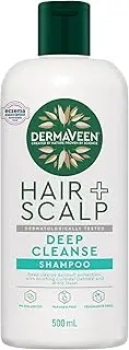 Dermaveen Hair + Scalp Deep Cleanse Shampoo 500 mL | Soothes Sensitive Scalps And Deeply Cleanses Oily Hair, Boosted with OatActiv+ (6 in 1 skin benefits) And Witch Hazel