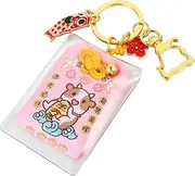 [MOBUTOFU] Keychain Ox Year Keychain Lucky Key Fob Keychain Cool Coins Plush Animal Lunar New Year Keychain Ring Japan Shrine Keychain Calf Holder Keychains Orange Alloy