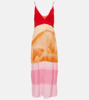 [Stella McCartney] Stella McCartney Sequined silk midi dress AU 14 multicoloured