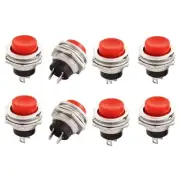 10pcs DS-212 16mm 3A 125V Switch Push Round Button No Lock Reset Red AU
