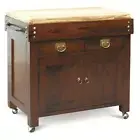 RICARDO SOLID MAHOGANY TIMBER LARGE KITCHEN ISLAND BUTCHER BLOCK MAHOGANY