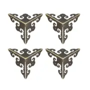 Metal Box Corner Protectors Edge Guard Protector 65x65x65mm Bronze Tone 4pcs