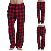 Fashion Mens Casual Plaid Loose Sport Plaid Pajama Pants Trousers Pajama Pants