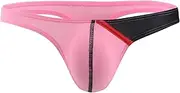 [Silldedr] Stylish Cotton Men's T-String Briefs - U-Shaped Front, Great Elasticity, Colorful Design, Pack of 3