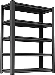 FLIXELIO 48" W*78" H Garage Shelving Heavy Duty Storage Shelves, 5 Tier Adjustable Steel Storage Racks for Garage, 2500LBS Load Metal Industrial Shelving Units, Utility Shelf Rack (78"*47.2"*18")