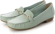 ing(イング) IGKK42240 Women's Moccasin, Green, 23.0 cm