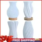 Vase Table Lamp with Woodbase 3D Printed Nightstand Lamp for Bedroom Living Room