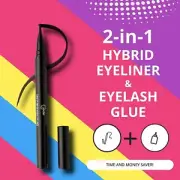 Lash Glue And Eyeliner In One-Clear Fake False Eye Lashes Hybrid Kiss Duo Mink