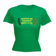 Gherkins Are Cucumbers Evil - Funny Novelty Womens T-Shirt T Shirt Tshirt