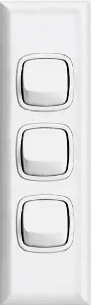 HPM Excel 3 Gang Architrave Light Switch