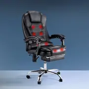 8 Point Reclining Massage Chair - Black