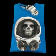 Mens Turquoise Skullcandy Crewneck Sweatshirt w/Pockets SML NWT Earbuds Included