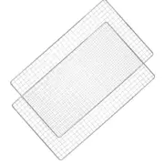 2 Pcs Stainless Steel BBQ Mesh Grill Rack for Outdoor Grille Net