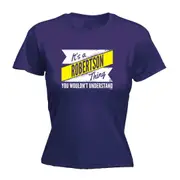 Sailing Robertson V2 Surname Thing - Funny Novelty Womens T-Shirt T Shirt Tshirt