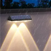 Solar Powered LED Fence Wall Light Step Path Decking Garden Lamp