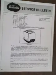 T-35 Sunbeam Radiant Control Toaster Manual, schematics, parts list, disassembly