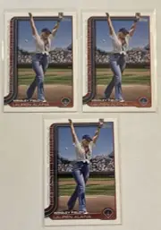 2025 Topps Series 1 Lauren Alaina Fisrt Pitch Insert Lot x3 Wrigley Field