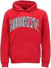[FIL] Mens Fleece Hoodie Pullover Hooded Embroidered Jumper Sweater - Brooklyn