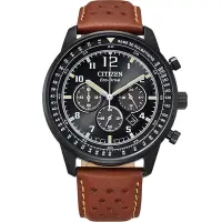 在飛比找Yahoo奇摩購物中心優惠-CITIZEN 星辰 飛行時尚光動能計時腕錶-CA4505-