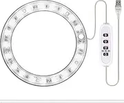 EZONEDEAL LED Grow Light, LED Plant Light for Indoor Plants Growing, Full Spectrum Desk Growth Lamp with Automatic Timer for 8H/12H/16H, 5 levels of Adjustment For Large Tall Plants (1-Ring (20 Leds))