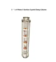 Crystal Clear 4 x 3" Plates 5 Section Glass Column Assembled