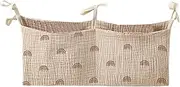 Changing Table Organizer - Crib Bedside Caddy Organizer - Space-Saving Crib Accessories for Toys Books Milk Bottles Tissues Wipes
