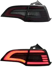 Car Taillamp Eagle Eye Brake Reverse Tail Lamp Dynamic Turn Signal Light Tail Lamp Assembly，Compatible For Tesla Model 3 Model Y 19-22