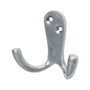 Timco - Double Robe Hook - Polished Chrome (Size 47 x 24mm - 1 Each)