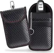 SAFEHITCH RFID Blocking Key Pouch - 2 Pack - Signal Blocking Faraday Mateiral - Car Key Signal Blocker Pouch - Keyless Car Key Signal Blocker Pouch - Keyfob Protection - Signal Blocking For Car Keys