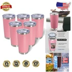 Insulated Stainless Steel Tumblers Set with Sliding Lids - Leak Proof & Non-Slip