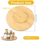 Bamboo Lazy Susan Organizer 11.81inch 360° Rotating Lazy Susan Turntable mjw