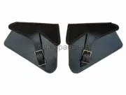 Fit For Royal Enfield Genuine Leather Pannier Bags D1 Black For Interceptor 650