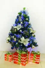 4尺裝飾聖誕樹(藍)-DIY佈置好簡單，DIY佈置/聖誕樹/聖誕佈置/聖誕燈/會場佈置/材料包/成品樹/小樹，X射線【X041400】