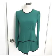 NWT narciso rodriguez X design nation Macy’s blouse peplum long sleeve top XS