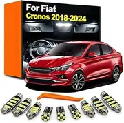 10Pcs LED Interior Dome Reading Map Light Kit, For Fiat Cronos 2018 2019 2020 2021 2022 2023 2024 Vanity Mirror Trunk Lamp