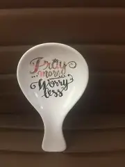 Pray More Worry Less Spoon Rest New No Tag Or Box 4.75" X 10.5"